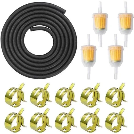 MACARON Kit Ligne De Carburant, Tuyau De Conduite De Carburant De Longueur 3M Diamètre Intérieur De 5mm Avec Filtre à Essence 4 Pièces 8 Mm Et Pinces De Tuyau 10 Pièces,LO-Ron 3 MACARON Kit Ligne De Carburant, Tuyau De Conduite De Carburant De Longueur 3M Diamètre Intérieur De 5mm Avec Filtre à Essence 4 Pièces 8 Mm Et Pinces De Tuyau 10 Pièces,LO-Ron