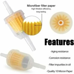 MACARON Kit Ligne De Carburant, Tuyau De Conduite De Carburant De Longueur 3M Diamètre Intérieur De 5mm Avec Filtre à Essence 4 Pièces 8 Mm Et Pinces De Tuyau 10 Pièces,LO-Ron 10 MACARON Kit Ligne De Carburant, Tuyau De Conduite De Carburant De Longueur 3M Diamètre Intérieur De 5mm Avec Filtre à Essence 4 Pièces 8 Mm Et Pinces De Tuyau 10 Pièces,LO-Ron -TronçOnneuse Et Accessoire Sales 58064909 4