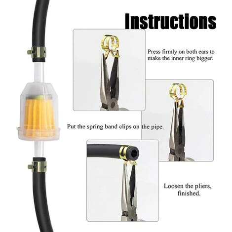 MACARON Kit Ligne De Carburant, Tuyau De Conduite De Carburant De Longueur 3M Diamètre Intérieur De 5mm Avec Filtre à Essence 4 Pièces 8 Mm Et Pinces De Tuyau 10 Pièces,LO-Ron 7 MACARON Kit Ligne De Carburant, Tuyau De Conduite De Carburant De Longueur 3M Diamètre Intérieur De 5mm Avec Filtre à Essence 4 Pièces 8 Mm Et Pinces De Tuyau 10 Pièces,LO-Ron – Image 5