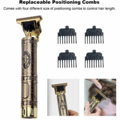 LIFCAUSAL Tondeuse à Cheveux électrique Rétro Rechargeable Coupe-cheveux Sans Fil à Usage Domestique Ensemble De Coupe De Cheveux Lavable Avec 4 Peignes De Positionnement, Type 1, Avec Batterie 11 LIFCAUSAL Tondeuse à Cheveux électrique Rétro Rechargeable Coupe-cheveux Sans Fil à Usage Domestique Ensemble De Coupe De Cheveux Lavable Avec 4 Peignes De Positionnement, Type 1, Avec Batterie -TronçOnneuse Et Accessoire Sales 58188365 5
