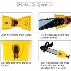 OUSUDELA Affuteuse De Chaine Pour Tronconneuse, Chaîne De Désherbeur, Avec 2 Pièces Pierre à Aiguiser Remplaçable -TronçOnneuse Et Accessoire Sales 58207654 5