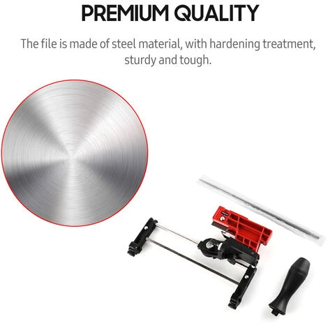 TANCYCO Guide De Classement Manuel Pour Affûter La Scie à Chaîne - Avec Lime Ronde De 3/16" Et Poignée En Plastique 5 TANCYCO Guide De Classement Manuel Pour Affûter La Scie à Chaîne - Avec Lime Ronde De 3/16" Et Poignée En Plastique – Image 3
