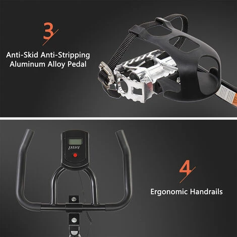 TANCYCO équipement D'entra?nement Aérobie De Fitness De Siège Réglable De Vélo D'exercice De Filature D'intérieur Moderne Pour La Forme Physique à La Maison - Noir 4 TANCYCO équipement D'entra?nement Aérobie De Fitness De Siège Réglable De Vélo D'exercice De Filature D'intérieur Moderne Pour La Forme Physique à La Maison - Noir – Image 2