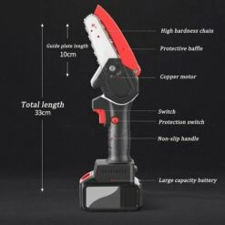 GRID COOL Mini Tronçonneuse Portative Sans Fil,scie à Chaîne électrique Rechargeable De 4 Poucessécateur Portatif à Une Main 8 GRID COOL Mini Tronçonneuse Portative Sans Fil,scie à Chaîne électrique Rechargeable De 4 Poucessécateur Portatif à Une Main -TronçOnneuse Et Accessoire Sales 58347173 2