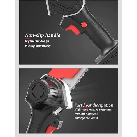 GRID COOL Mini Tronçonneuse Portative Sans Fil,scie à Chaîne électrique Rechargeable De 4 Poucessécateur Portatif à Une Main 6 GRID COOL Mini Tronçonneuse Portative Sans Fil,scie à Chaîne électrique Rechargeable De 4 Poucessécateur Portatif à Une Main – Image 4