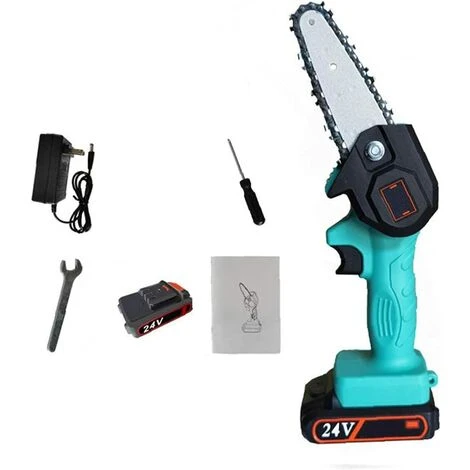 GRID COOL Scie à Chaîne électrique Portatif Sans Fil Chainsaw 24V Vitesse Réglable Avec Batterie Rechargeable Chargeur 33CM 3 GRID COOL Scie à Chaîne électrique Portatif Sans Fil Chainsaw 24V Vitesse Réglable Avec Batterie Rechargeable Chargeur 33CM