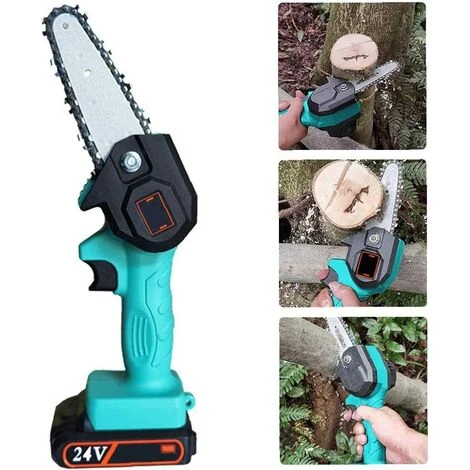 GRID COOL Scie à Chaîne électrique Portatif Sans Fil Chainsaw 24V Vitesse Réglable Avec Batterie Rechargeable Chargeur 33CM 5 GRID COOL Scie à Chaîne électrique Portatif Sans Fil Chainsaw 24V Vitesse Réglable Avec Batterie Rechargeable Chargeur 33CM – Image 3