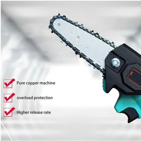 GRID COOL Scie à Chaîne électrique Portatif Sans Fil Chainsaw 24V Vitesse Réglable Avec Batterie Rechargeable Chargeur 33CM 7 GRID COOL Scie à Chaîne électrique Portatif Sans Fil Chainsaw 24V Vitesse Réglable Avec Batterie Rechargeable Chargeur 33CM – Image 5