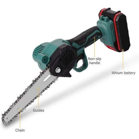 GRID COOL 21V Scie D'élagage électrique Portable Et Rechargeable Avec 1 Batteries, Petite Tronçonneuse Pour Fendre Le Bois, Pour Clip De Branche De Verger De Jardin 4 GRID COOL 21V Scie D'élagage électrique Portable Et Rechargeable Avec 1 Batteries, Petite Tronçonneuse Pour Fendre Le Bois, Pour Clip De Branche De Verger De Jardin – Image 2