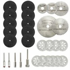 GRID COOL Lame De Scie En Acier à Grande Vitesse Travail Du Bois Petite Lame De Scie Lame De Coupe Mince Meulage électrique Perceuse électrique Lame De Scie Circulaire Accessoires électriques Ensemble De Lames De Scie 30PC