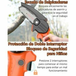 GRID COOL Tronçonneuse Mini 4 Pouces Tronçonneuse Rechargeable Petit Portatif Logging Jardin Jardinage Scie Électrique Standard Européen 4 Pouces Scie Un Électrique (Rouge) -TronçOnneuse Et Accessoire Sales 58349401 4