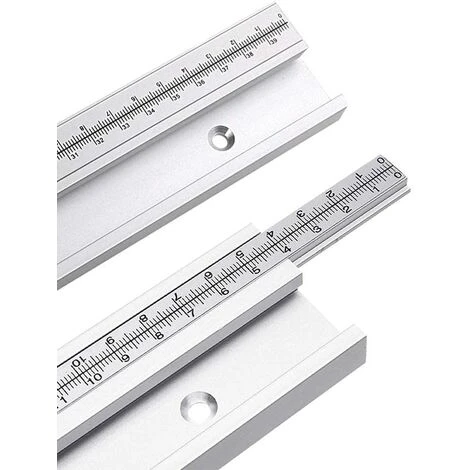 LANGRAY Rails En T Avec échelle Fixe En Alliage D'aluminium - Accessoires Pour Le Travail Du Bois Et Le Bricolage-50cm 3 LANGRAY Rails En T Avec échelle Fixe En Alliage D'aluminium - Accessoires Pour Le Travail Du Bois Et Le Bricolage-50cm