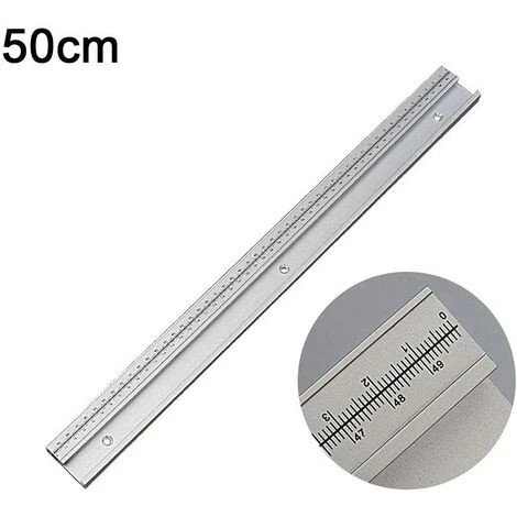 LANGRAY Rails En T Avec échelle Fixe En Alliage D'aluminium - Accessoires Pour Le Travail Du Bois Et Le Bricolage-50cm 4 LANGRAY Rails En T Avec échelle Fixe En Alliage D'aluminium - Accessoires Pour Le Travail Du Bois Et Le Bricolage-50cm – Image 2