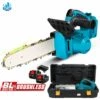 ONEVAN Tronçonneuse à Batterie 10” 18V - Scie à Chaîne Tronçonneuse électrique Sans Fil - Brushless Moteur - Convient Pour Makita 18V Batterie - Avec 2*batterie -TronçOnneuse Et Accessoire Sales 58659268 1
