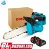 ONEVAN Tronçonneuse à Batterie 10” 18V - Scie à Chaîne Tronçonneuse électrique Sans Fil Brushless Moteur - Convient Pour Makita 18V Batterie - Avec 2*batterie -TronçOnneuse Et Accessoire Sales 58659270 1