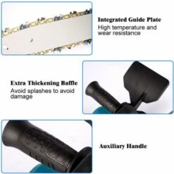 ONEVAN Tronçonneuse à Batterie 10” 18V - Scie à Chaîne Tronçonneuse électrique Sans Fil Brushless Moteur - Convient Pour Makita 18V Batterie - Avec 2*batterie -TronçOnneuse Et Accessoire Sales 58659270 3