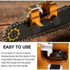 GALOZZOIT Affûteuse De Chaîne De Tronçonneuse, Aiguiseur De Chaîne De Tronçonneuse à Manivelle, Dispositif De Meulage Daffûteur, Outil DAffûtage Pour Tronçonneuse Bûcheron Et Jardinier -TronçOnneuse Et Accessoire Sales 58883581 3