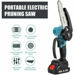 JMAX Tronçonneuse à Batterie Sans Fil De 6 Pouces Et 2*batteries 88VF Portable Scie Électrique Jardin Logging 9 JMAX Tronçonneuse à Batterie Sans Fil De 6 Pouces Et 2*batteries 88VF Portable Scie Électrique Jardin Logging -TronçOnneuse Et Accessoire Sales 59012590 3