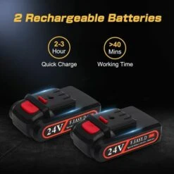 JOORRT Mini Tronçonneuse A Batterie 6 Pouces Mini Tronçonneuses Électriques Sans Fil Avec Chargeur Et 2 Batteries Pour La Coupe Du Bois Et La Taille Des Branches D'arbre -TronçOnneuse Et Accessoire Sales 59171110 3