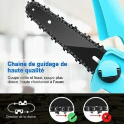 JOORRT Mini Tronconneuse A Batterie Tronconneuse Electrique Sans Fil De 6 Pouces Avec Batterie Rechargeable 24 V Portable à Une Main Pour Le Jardinage La Coupe Du Bois L'élagage -TronçOnneuse Et Accessoire Sales 59171135 4