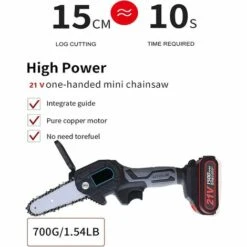 JOORRT Mini Tronconneuse Electrique A Batterie 1500mAh Rechargeable Sans Fil Avec Chargeur Mini Tronçonneuse Sans Fil De 4 Pouces 21V Puissant 6m/s 2 Batterie 2 Chaîne 2 Guidage 8 JOORRT Mini Tronconneuse Electrique A Batterie 1500mAh Rechargeable Sans Fil Avec Chargeur Mini Tronçonneuse Sans Fil De 4 Pouces 21V Puissant 6m/s 2 Batterie 2 Chaîne 2 Guidage -TronçOnneuse Et Accessoire Sales 59171138 2
