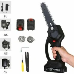 JOORRT Mini Tronçonneuse 6 Pouces Tronçonneuse électrique Sans Fil Scie D'élagage De Jardin Tronçonneuse Portable Avec 2 * 24 V Batterie Tronçonneuse à Main Avec 2 Chaînes De Remplacement 11 JOORRT Mini Tronçonneuse 6 Pouces Tronçonneuse électrique Sans Fil Scie D'élagage De Jardin Tronçonneuse Portable Avec 2 * 24 V Batterie Tronçonneuse à Main Avec 2 Chaînes De Remplacement -TronçOnneuse Et Accessoire Sales 59171155 5
