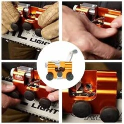 AOUGO Affûteur De Tronçonneuse, Affûteur De Chaîne De Tronçonneuse Dispositif De Meulage D'affûteur De Chaîne À Manivelle Accessoires Universel -TronçOnneuse Et Accessoire Sales 59300660 3