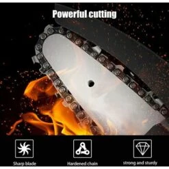 AOUGO 2 PiÈCes 4 Pouces Mini Tronçonneuse ÉLectrique Sans Fil Chaîne De Scie À Chaîne Pour La Coupe Du Bois Branches D'arbres ÉLagage Cour Jardinage -TronçOnneuse Et Accessoire Sales 59300674 3