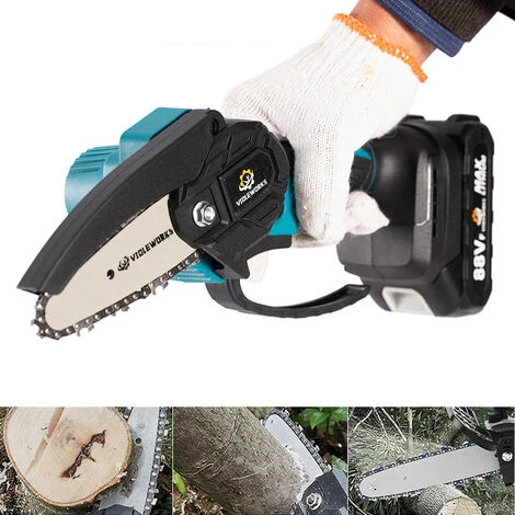 JMAX 88VF Tronçonneuse Sans Fil De 4 Pouces Et 2*batteries, Mini Tronconneuse à Batterie Rechargeable 4 JMAX 88VF Tronçonneuse Sans Fil De 4 Pouces Et 2*batteries, Mini Tronconneuse à Batterie Rechargeable – Image 2