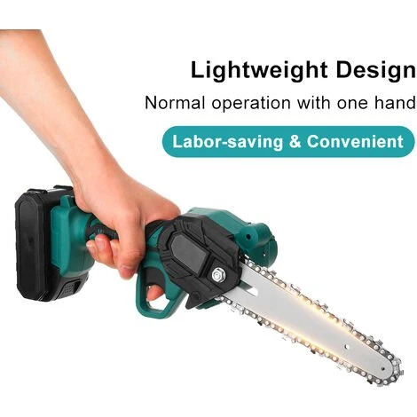 JMAX Tronçonneuse Sans Fil De 6 Pouces Et 2*batteries, Mini Tronconneuse à Batterie Rechargeable 4 JMAX Tronçonneuse Sans Fil De 6 Pouces Et 2*batteries, Mini Tronconneuse à Batterie Rechargeable – Image 2