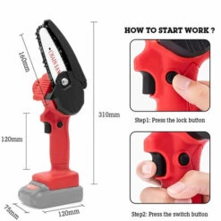 LIFCAUSAL Tronçonneuse Sans Fil Rechargeable Portable Pour L'élagage Des Arbres De Coupe De Bois (noir-sans Batterie) 11 LIFCAUSAL Tronçonneuse Sans Fil Rechargeable Portable Pour L'élagage Des Arbres De Coupe De Bois (noir-sans Batterie) -TronçOnneuse Et Accessoire Sales 59796815 5