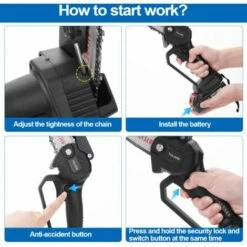 TOLARE Tronçonneuse à Batterie, 21V 2 Batterie 2500mAh Batterie, Tronçonneuses Pour La Coupe Du Bois, Les Branches D'arbres 11 TOLARE Tronçonneuse à Batterie, 21V 2 Batterie 2500mAh Batterie, Tronçonneuses Pour La Coupe Du Bois, Les Branches D'arbres -TronçOnneuse Et Accessoire Sales 59857259 5