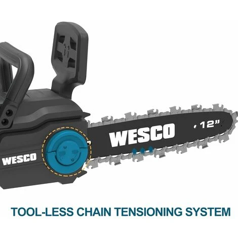 WESCOTOOLS 36V Tronçonneuse Sans Fil - 2 X 18V 4,0 Ah Batteries Et Chargeur - WESCO WS8303 6 WESCOTOOLS 36V Tronçonneuse Sans Fil - 2 X 18V 4,0 Ah Batteries Et Chargeur - WESCO WS8303 – Image 4