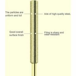 JOORRT 18 Pièces Diamant Tronçonneuse Aiguiseur Burr Pierre Outil D'affûtage-4m​​m, 4.8mm 5.5mm (Or) -TronçOnneuse Et Accessoire Sales 60667891 2