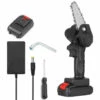 LIFCAUSAL Mini Tronçonneuse 4 Pouces Sans Fil électrique Protable Scie D'élagage 24V Scies à Bois électriques Rechargeables, 2000mAh Sécateur à Une Main Sans Fil Tronçonneuse Pour L'exploitation Forestière De Jardin Branche D'arbre Coupe De Bois, EU PLUG (Black-1 B -TronçOnneuse Et Accessoire Sales 60913580 1