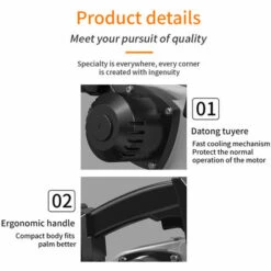 SUPERSELLER Scie à Chaîne Sans Fil Sans Balais 21 V Avec Chargeur Rapide De Batterie 2 X 4 Ah Inclus Kit De Scie D'élagage électrique Portable 25,4 Cm Avec Boîte De Transport Pour Abattage D'arbres Et Coupe De Bois De Chauffage -TronçOnneuse Et Accessoire Sales 61469352 5