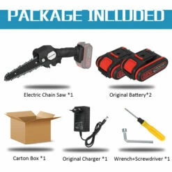 AUGIENB Scie à Chaine Tron?onneuse à Batterie à Batterie élagueuse Sans Fil VIOLEWORKS 18V 6" 2 Batteries Noir -TronçOnneuse Et Accessoire Sales 63728887 3