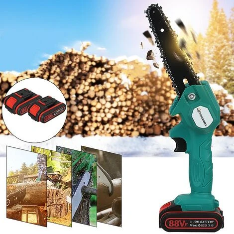 AUGIENB Scie à Chaine Tron?onneuse à Batterie à Batterie élagueuse Sans Fil VIOLEWORKS 18V 6" 2 Batteries 1200W 6500Mah 4 AUGIENB Scie à Chaine Tron?onneuse à Batterie à Batterie élagueuse Sans Fil VIOLEWORKS 18V 6" 2 Batteries 1200W 6500Mah – Image 2