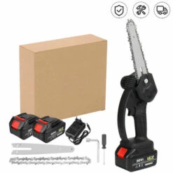 AUGIENB Scie à Chaine Tron?onneuse à Batterie à Batterie élagueuse Sans Fil Brushless 6" 21V 2 Batteries -TronçOnneuse Et Accessoire Sales 63729284 5