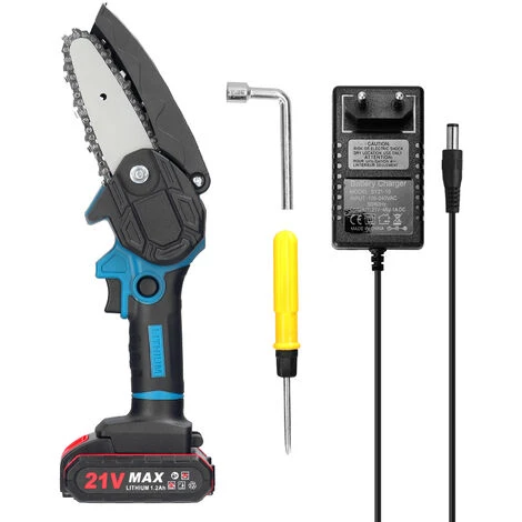 LIFCAUSAL Scies D'élagage électriques Portables 21 V 4 Pouces Petit Moteur De Brosse De Tronçonneuse à Fendre Le Bois Outil De Travail Du Bois à Une Main Pour Jardin Verger (bleu 1 Batterie) 3 LIFCAUSAL Scies D'élagage électriques Portables 21 V 4 Pouces Petit Moteur De Brosse De Tronçonneuse à Fendre Le Bois Outil De Travail Du Bois à Une Main Pour Jardin Verger (bleu 1 Batterie)