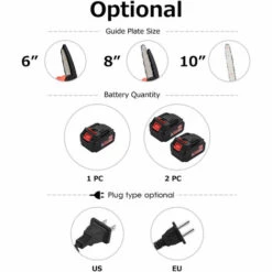 LIFCAUSAL Mini Tronçonneuse Sans Fil 21 V Sans Fil 10 Pouces Scie à Chaîne électrique Portable 4.0Ah Batterie Rechargeable Chargeur Rapide Alimenté Arbre Branche Sécateur Sécateur Outil De Jardin Pour Tailler Les Arbres (10 Pouces 1 Batterie) -TronçOnneuse Et Accessoire Sales 63746135 2