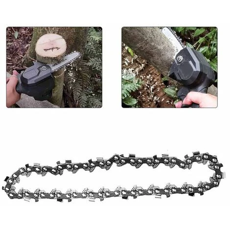 GroupM 4 Pièces (chaîne De 1 2*4 Pouces + Plaque De Guidage De 1 2*4 Pouces) Mini Scie à Chaîne électrique De 4 Pouces Accessoires De Lame De Scie De Jardin 4 GroupM 4 Pièces (chaîne De 1 2*4 Pouces + Plaque De Guidage De 1 2*4 Pouces) Mini Scie à Chaîne électrique De 4 Pouces Accessoires De Lame De Scie De Jardin – Image 2