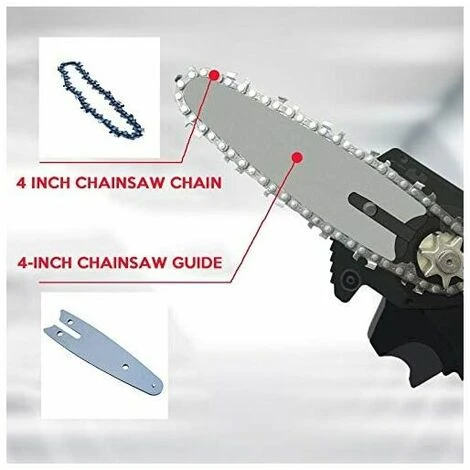 GroupM 4 Pièces (chaîne De 1 2*4 Pouces + Plaque De Guidage De 1 2*4 Pouces) Mini Scie à Chaîne électrique De 4 Pouces Accessoires De Lame De Scie De Jardin 7 GroupM 4 Pièces (chaîne De 1 2*4 Pouces + Plaque De Guidage De 1 2*4 Pouces) Mini Scie à Chaîne électrique De 4 Pouces Accessoires De Lame De Scie De Jardin – Image 5