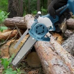 ONEVAN Scie électrique à Pulvérisation Automatique, 3000W, 6 Pouces, Tronçonneuse, Huile, Outil Pour Le Travail Du Bois, Sans Batterie, Avec Boîte, Pour Batterie Makita 18V -TronçOnneuse Et Accessoire Sales 63952131 4