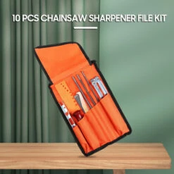 LIFCAUSAL 10 PCS Chainsaw Sharpener File Kit Outil à Main Pour Affûter La Scie à Chaîne électrique Comprend Une Lime Ronde 5/32 3/16 7/32 Pouces, Une Lime Plate, Un Manche En Bois, Un Guide De Classement, Une Jauge De Profondeur, Une Jauge De Vérification Rapide, U -TronçOnneuse Et Accessoire Sales 63978040 2