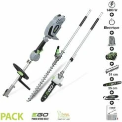 EGO POWER+ Pack élagage Entretien Arbres Et Haies Avec Moteur Chargeur Batterie 56v Egopower - Gris