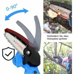 DAY PLUS Scie à Chaîne Sans Fil 21 V, Tronçonneuse électrique à Piles De 10,2 Cm Avec Deux Batteries Lithium-ion De 1,5 Ah Et Un Chargeur, Mini Tronçonneuse Portable Légère à Commande à Une Main Pour Couper Des Branches D'arbres 9 DAY PLUS Scie à Chaîne Sans Fil 21 V, Tronçonneuse électrique à Piles De 10,2 Cm Avec Deux Batteries Lithium-ion De 1,5 Ah Et Un Chargeur, Mini Tronçonneuse Portable Légère à Commande à Une Main Pour Couper Des Branches D'arbres -TronçOnneuse Et Accessoire Sales 64567635 3