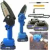 DAY PLUS Mini Tronçonneuse électrique Sans Fil Pour Tronçonneuse Portable Alimentée Par Batterie Pour Projets De Verdissement, élagage De Branches, Taille De Buissons Et D'arbres (y Compris 2 Piles) -TronçOnneuse Et Accessoire Sales 64568174 1