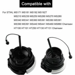 HEGUYEY Bouchon D'essence + Bouchon D'huile Pour STIHL MS200 MS210 MS230 MS250 MS260 MS270 MS280 MS340 MS341 MS361 MS380 MS381 MS390 MS441 MS460 MS880 MS171 MS181 MS192T Tronçonneuse (4 Pack) -TronçOnneuse Et Accessoire Sales 64681117 4