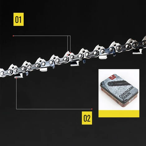 CATHERINE Tronçonneuse ÉLectrique Sans Fil Chaîne De Scie Pour La Coupe Du Bois Branches D'arbres ÉLagage Cour Jardinage(3/8 Tronçonneuse, 16", 57 Nœuds) 4 CATHERINE Tronçonneuse ÉLectrique Sans Fil Chaîne De Scie Pour La Coupe Du Bois Branches D'arbres ÉLagage Cour Jardinage(3/8 Tronçonneuse, 16", 57 Nœuds) – Image 2